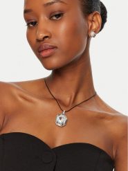 Swarovski Naszyjnik Lucent 5698526 Srebrny. Szare naszyjniki Swarovski, z tworzywa sztucznego, srebrne. Za 609.99 zł.