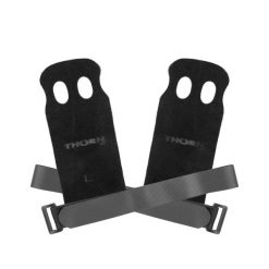 Skórki gimnastyczne do podnoszenia ciężarów Thorn Fit PRO. Czarne rękawiczki THORN FIT, bez wzorów, sportowe. W wyprzedaży za 25.94 zł.