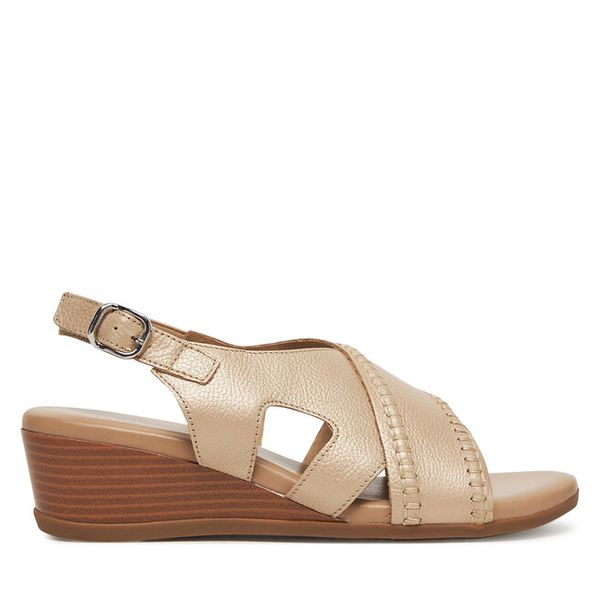 Sandały Lasocki. Brązowe sandały Lasocki, bez wzorów, bez obcasa, na koturnie, bez zapięcia. Za 135.99 zł.