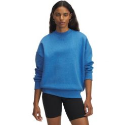 Damska bluza oversize Under Armour Rival Fleece. Niebieskie bluzy Under Armour, bez wzorów, sportowe, bez ramiączek, bez kaptura. Za 276.50 zł.