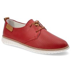 Czerwone Półbuty Artiker Stylowe Obuwie Damskie. Czerwone półbuty wsuwane Artiker, bez wzorów, eleganckie, bez obcasa, na płaskiej podeszwie. Za 203.99 zł.