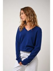 AUTHENTIC CASHMERE Kaszmirowy sweter "Gardoria" w kolorze niebieskim rozmiar: L. Niebieskie swetry AUTHENTIC CASHMERE, l, bez wzorów, z kaszmiru, bez ramiączek. Za 347.99 zł.