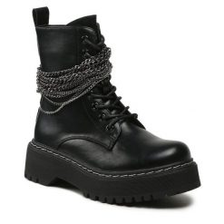 Trapery Jenny Fairy. Czarne traperki Jenny Fairy, bez wzorów, bez obcasa, bez zapięcia. Za 119.99 zł.