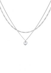 Elli Damski wisior warstwowy serce Figaro ze srebra próby 925 Sterling Silver Naszyjniki 1 ct. Szare naszyjniki Elli, z materiału, srebrne. Za 211.64 zł.