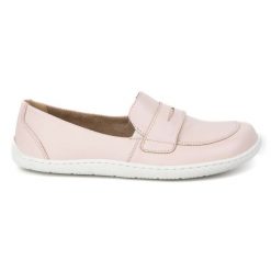 Olivier Barefoot Eleganckie Damskie minimalistyczne mokasyny skórzane 1280 pudrowy róż różowe. Czerwone mokasyny bez wzorów, z materiału. Za 484.00 zł.