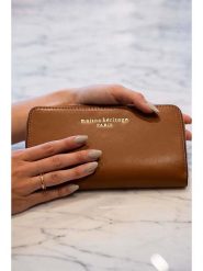 Maison héritage PARIS Skórzany portfel "Pely Box" w kolorze jasnobrązowym - 20 x 11 cm rozmiar: onesize. Brązowe portfele maison héritage PARIS, bez wzorów, z materiału. Za 121.99 zł.