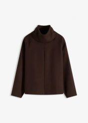 Sweter z golfem. Białe swetry bonprix, bez wzorów, bez ramiączek. Za 149.99 zł.