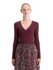 Scotch & Soda Sweter w kolorze bordowym rozmiar: M. Czerwone swetry Scotch & Soda, m, bez wzorów, prążkowane, bez ramiączek. Za 209.82 zł.