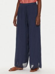 Bomboogie Spodnie palazzo PW8992TSET5 Granatowy Relaxed Fit. Niebieskie spodnie materiałowe Bomboogie, bez wzorów, z jedwabiu. Za 399.99 zł.