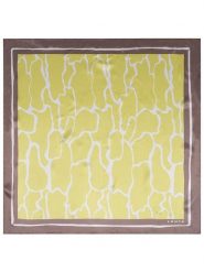 LUHTA Jedwabny szal "Nakolinna" w kolorze zielono-beżowym - 53 x 53 cm rozmiar: onesize. Brązowe szaliki i kominy Luhta, bez wzorów, z jedwabiu. Za 88.02 zł.