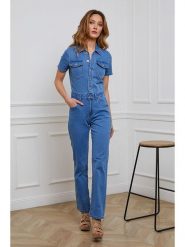 Joséfine Kombinezon dżinsowy "Harper" w kolorze niebieskim rozmiar: XXL. Niebieskie kombinezony Joséfine, xxl, bez wzorów, bez kołnierzyka, bez ramiączek. Za 152.99 zł.