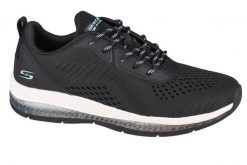 Buty do chodzenia damskie, Skechers Bobs Gamma. Czarne buty treningowe Skechers, bez wzorów, z materiału, przed kostkę, bez zapięcia, trekkingowe. Za 347.00 zł.