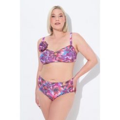 Damskie Bikini brokat miękkie miseczki regulowane ramiączka z recyklingu. Czerwone bikini Ulla Popken, bez wzorów. Za 244.99 zł.