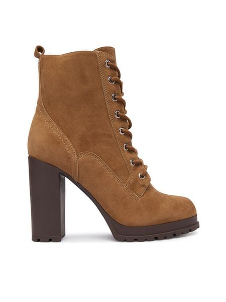 Aldo Botki Rebellious 14116624 Brązowy. Brązowe botki Aldo, bez wzorów, ze skóry, bez obcasa, na słupku, bez zapięcia. Za 559.99 zł.