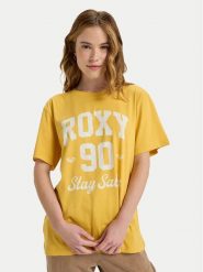 Roxy T-Shirt Hangloose The Sky ERJZT06020 Żółty Regular Fit. Żółte t-shirty Roxy, s, bez wzorów, z bawełny, bez kołnierzyka, bez ramiączek. Za 109.99 zł.