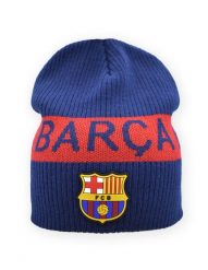 Czapka zimowa FC Barcelona - oficjalna licencjonowana. Niebieskie czapki zimowe FC Barcelona, bez wzorów, z gumy. Za 99.00 zł.