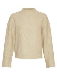 MOSS COPENHAGEN Sweter "Chastine Peggy" w kolorze beżowym rozmiar: L/XL. Brązowe swetry Moss Copenhagen, l, bez wzorów, z wełny, bez ramiączek. Za 136.45 zł.