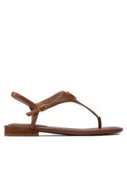 Lauren Ralph Lauren Sandały Ellington 802774600002 Brązowy. Brązowe sandały Lauren Ralph Lauren, bez wzorów, ze skóry, bez obcasa, na płaskiej podeszwie, bez zapięcia. Za 699.99 zł.