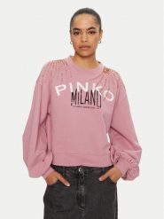PINKO Bluza Ceresole 102827 A1LU Różowy Regular Fit. Czerwone bluzy Pinko, xs, bez wzorów, z bawełny, bez ramiączek, bez kaptura. Za 1,099.00 zł.