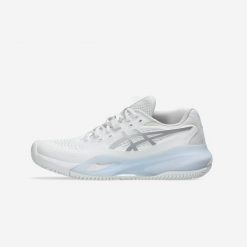 Buty tenisowe damskie ASICS Gel Resolution X na korty ziemne. Brązowe buty treningowe ASICS, bez wzorów, z kauczuku, bez zapięcia, tenisowe. Za 629.99 zł.