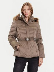 Guess Kurtka puchowa W5BL31 W2802 Beżowy Regular Fit. Brązowe kurtki Guess, xl, z aplikacjami, z puchu, bez kaptura. Za 969.99 zł.