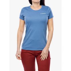 Koszulka bawełniana damska La Sportiva Mantra T-Shirt. Niebieskie t-shirty sportowe La Sportiva, bez wzorów, z bawełny, bez ramiączek. Za 156.99 zł.