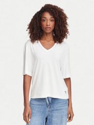 Guess T-Shirt W6YP58 K5233 Biały Relaxed Fit. Białe t-shirty Guess, s, z aplikacjami, bez kołnierzyka, bez ramiączek. Za 264.99 zł.