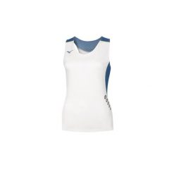 Damski tank top Mizuno Premium. Białe topy Mizuno, l, bez wzorów, sportowe, bez kołnierzyka, bez ramiączek. Za 147.00 zł.