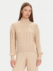Guess Golf W5BR30 Z1192 Beżowy Relaxed Fit. Brązowe swetry Guess, xxl, z aplikacjami, z syntetyku, bez ramiączek. Za 475.00 zł.