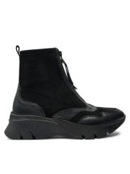 Hispanitas Botki Cervo-I24 HI243628 Czarny. Czarne botki Hispanitas, bez wzorów, ze skóry, bez obcasa, na płaskiej podeszwie, bez zapięcia. Za 579.99 zł.