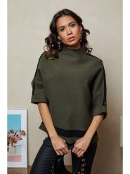 Joséfine Sweter "Ishta" w kolorze khaki rozmiar: M. Brązowe swetry Joséfine, m, bez wzorów, bez ramiączek. Za 151.54 zł.