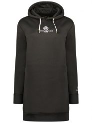 Maison Montaigne Sukienka dresowa "Gilongmai" w kolorze czarnym rozmiar: XXL. Czarne sukienki Maison Montaigne, xxl, bez wzorów, z dresówki, bez kołnierzyka, bez ramiączek, mini. Za 104.39 zł.