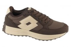 Buty sportowe Sneakersy damskie, Calento. Brązowe buty treningowe Lotto, bez wzorów, z materiału, przed kostkę, bez zapięcia, trekkingowe. Za 129.99 zł.