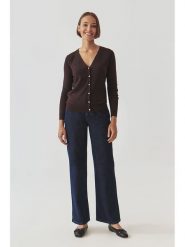 TATUUM Kardigan w kolorze brązowym rozmiar: XS. Brązowe swetry Tatuum, xs, bez wzorów, ze splotem, bez ramiączek. Za 104.39 zł.