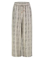 Eight2Nine Spodnie w kolorze beżowo-czarnym rozmiar: L. Brązowe spodnie materiałowe Eight2Nine, bez wzorów, z materiału. Za 86.99 zł.