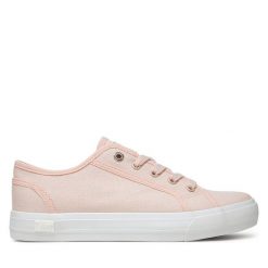 Tenisówki Lee. Czerwone trampki Lee, bez wzorów, bez zapięcia. Za 119.99 zł.