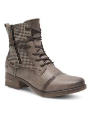 Mustang Botki 1229-510 Szary. Szare botki Mustang, bez wzorów, bez obcasa, na płaskiej podeszwie, bez zapięcia. Za 244.99 zł.