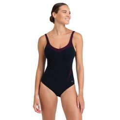 Arena Bodylift Isabel X-back Strój Kąpielowy - Czarno-Fioletowy – Rozmiar 36. Czarne bikini Arena, bez wzorów, z elastanu, sportowe. Za 232.89 zł.