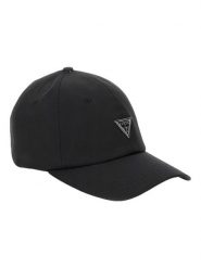 Guess Czapka z daszkiem W4BZ36 WGJP2 Czarny. Czarne czapki z daszkiem Guess, z aplikacjami, z materiału. Za 139.99 zł.
