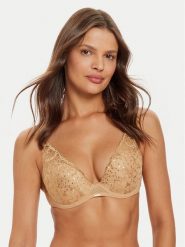 Chantelle Biustonosz z fiszbiną Fleurs Si C12Q20 Beżowy. Brązowe biustonosze Chantelle, bez wzorów, z syntetyku. Za 249.99 zł.