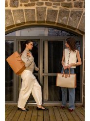 Maison héritage PARIS Skórzany shopper bag "Mara" w kolorze jasnobrązowym - 46 x 32 x 15 cm rozmiar: onesize. Brązowe shopper bag maison héritage PARIS, bez wzorów, z materiału, bez dodatków. Za 565.99 zł.