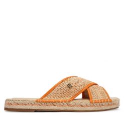 Espadryle Tommy Hilfiger. Brązowe espadryle Tommy Hilfiger, bez wzorów, bez obcasa. Za 409.99 zł.