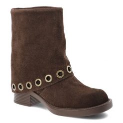 Brązowe Botki Artiker Stylowe Kowbojki Damskie. Brązowe botki Artiker, bez wzorów, z jeansu, eleganckie, bez obcasa, na obcasie, bez zapięcia. Za 329.00 zł.