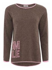 Zwillingsherz Sweter "Smile" w kolorze brązowym rozmiar: S. Brązowe swetry Zwillingsherz, s, bez wzorów, z kaszmiru, bez ramiączek. Za 202.45 zł.