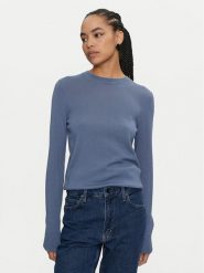 Calvin Klein Sweter K20K207452 Niebieski Regular Fit. Niebieskie swetry Calvin Klein, xxs, bez wzorów, z wełny, bez ramiączek. Za 289.99 zł.