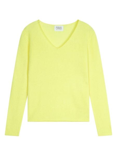 AUTHENTIC CASHMERE Kaszmirowy sweter "Galise" w kolorze żółtym rozmiar: XXL. Żółte swetry AUTHENTIC CASHMERE, xxl, bez wzorów, z kaszmiru, bez ramiączek. Za 309.65 zł.