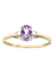 Diamant Exquis Złoty pierścionek z ametystem rozmiar: 53. Żółte pierścionki Diamant Exquis, z ametystem, złote. Za 558.45 zł.