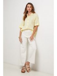 Lin Passion Lniana koszula w kolorze żółtym rozmiar: 40/42. Żółte koszule Lin Passion, bez wzorów, ze lnu, klasyczne, bez kołnierzyka, bez ramiączek. Za 165.99 zł.