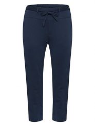 KAFFE curve Spodnie w kolorze granatowym rozmiar: XL. Niebieskie spodnie materiałowe KAFFE curve, bez wzorów, z materiału. Za 127.35 zł.