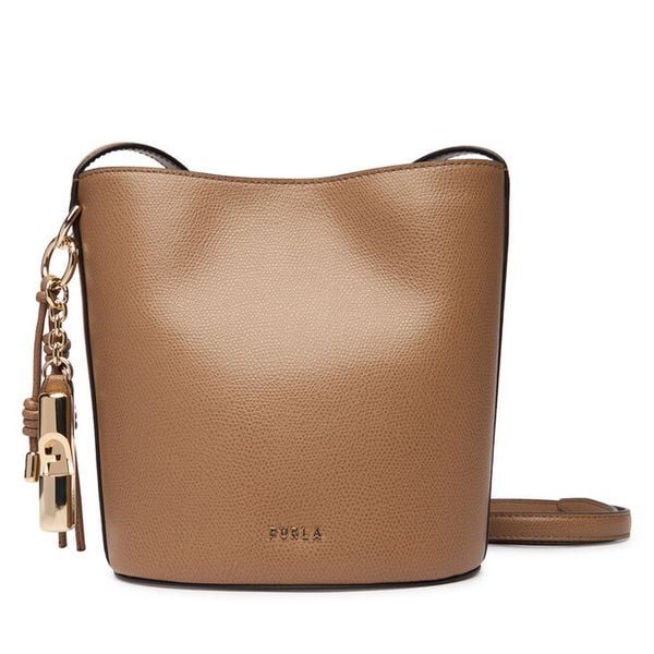 Torebka Furla. Brązowe listonoszki Furla, bez wzorów, bez dodatków. Za 1,039.00 zł.